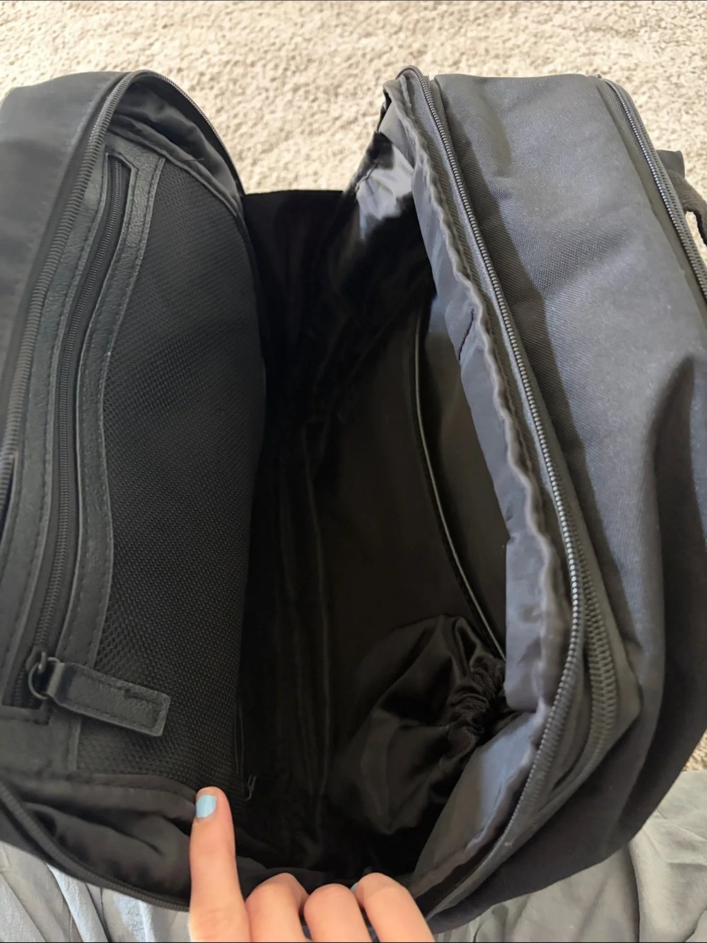 BEIS Expandable Black Backpack